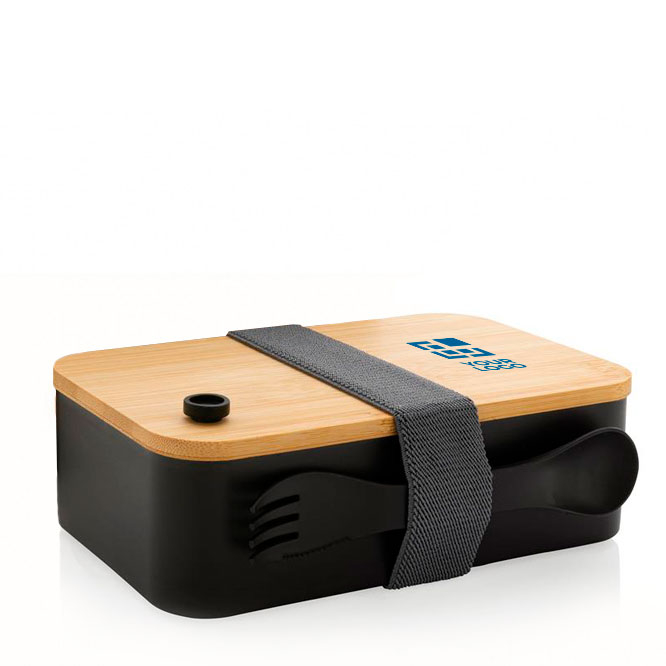 Certified recycled PP lunchbox with fork