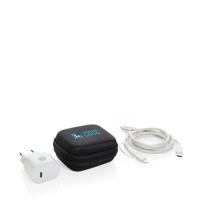 Charging set for phones and other devices with case