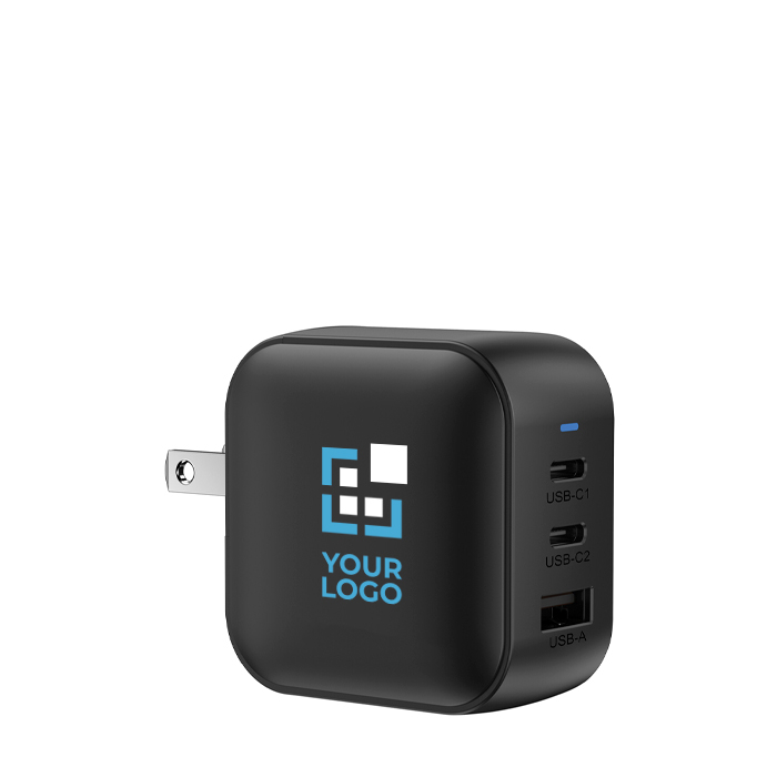 Ultra-fast travel charger for multiple countries with 3 outputs, 70 W