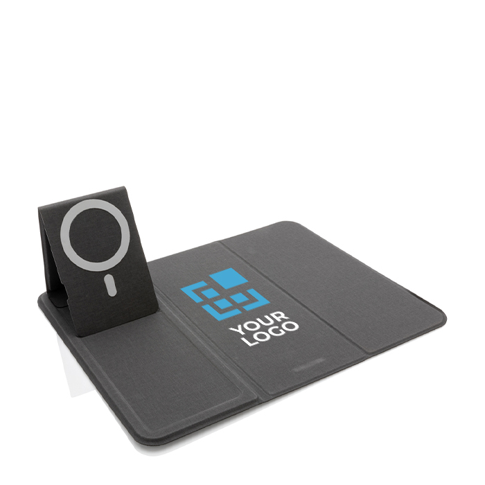 Foldable mouse pad with wireless charger