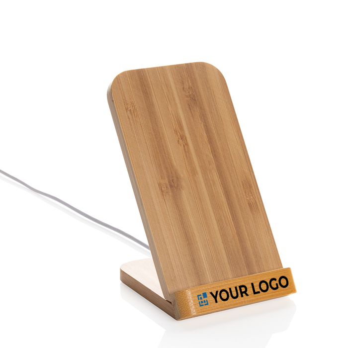 Bamboo wireless charging stand, FSC certified