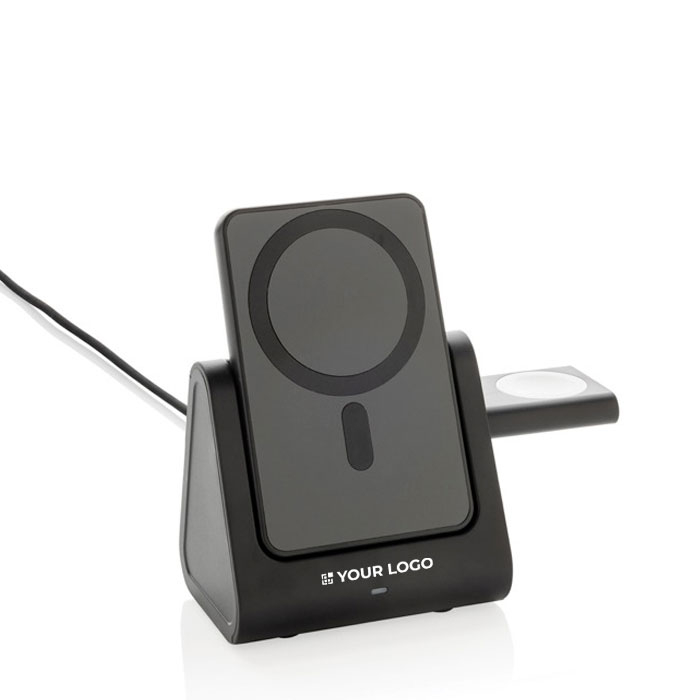 Recycled plastic wireless charger with 3-in-1 charging stand