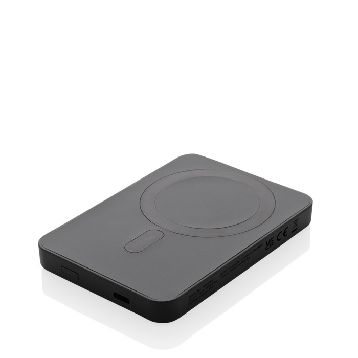 Wireless power bank with magnet and energy indicator, 5,000 mAh