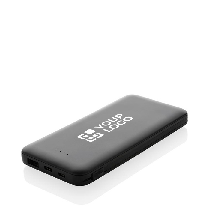 Power bank with energy indicators and type-C cable, 10,000 mAh