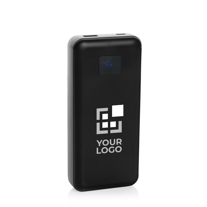 Power bank with built-in type-C and iOS cables, 20,000 mAh