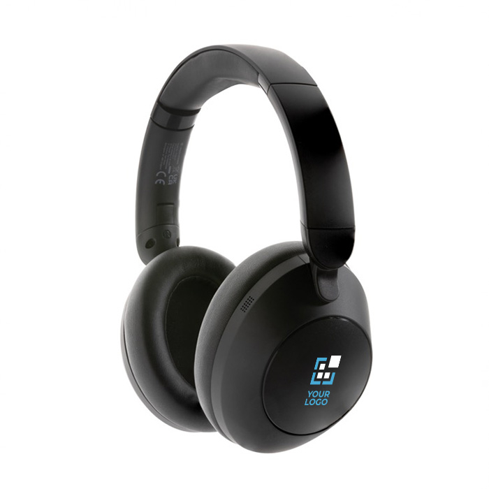 Foldable headphones with noise cancellation and soft cushions