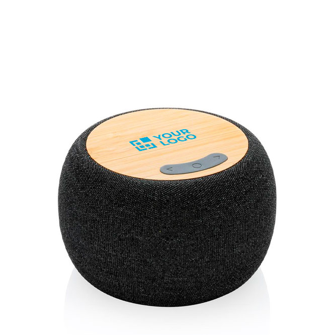 Bluetooth speaker in bamboo and recycled PET, clear sound