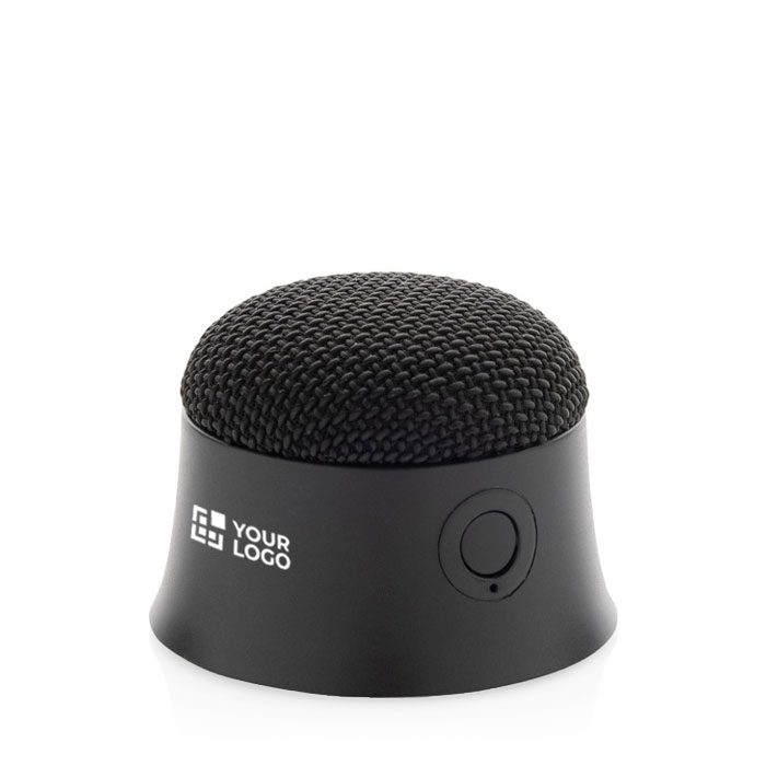 Magnetic speaker in recycled plastic that doubles as phone stand
