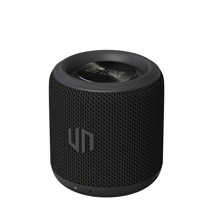 Speaker with recycled materials and built-in microphone