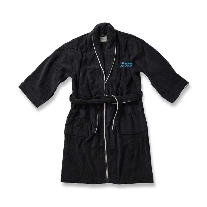Luxury bathrobe in soft cotton, classic style, L/XL