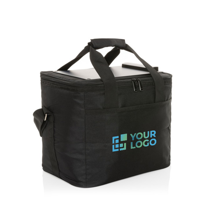 RPET cooler bag with solar panel, holds up to 24 cans