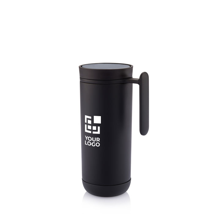 Small thermal mug with anti-drip one-touch opening, 225 ml