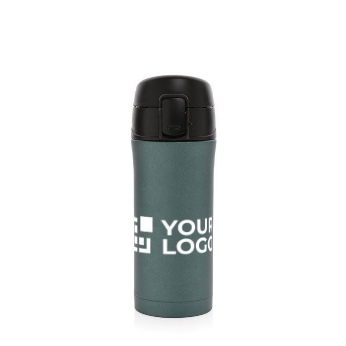 Thermal mugs with easy-open anti-drip system, 300 ml