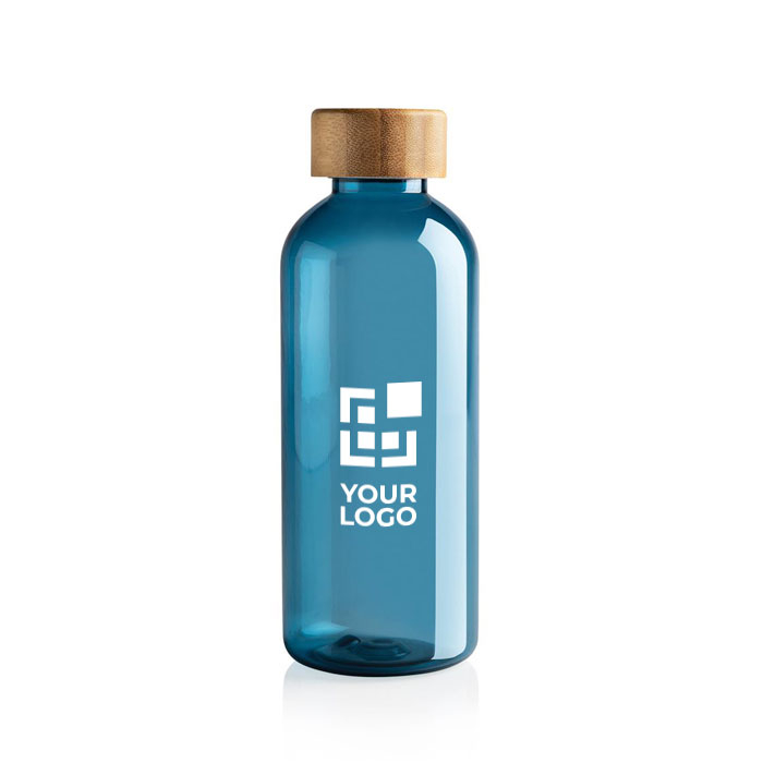 Recycled plastic bottle with bamboo lid, 660 ml