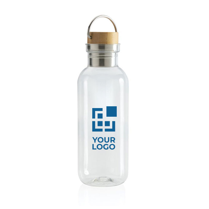 Recycled plastic bottle with cap and handle, 680 ml