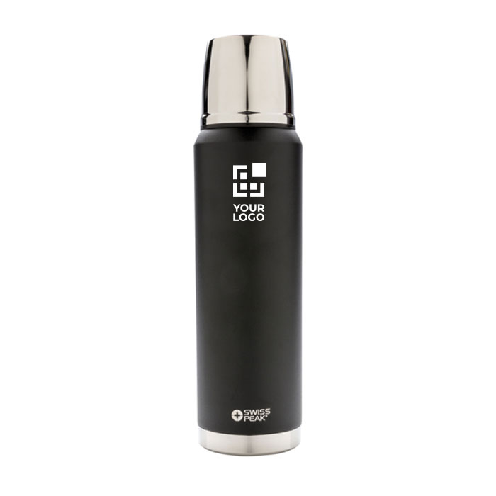 Large corporate thermal bottle with protective coating, 1 L, Swiss Peak