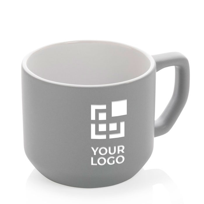 Promotional ceramic mug with modern design, 350 ml