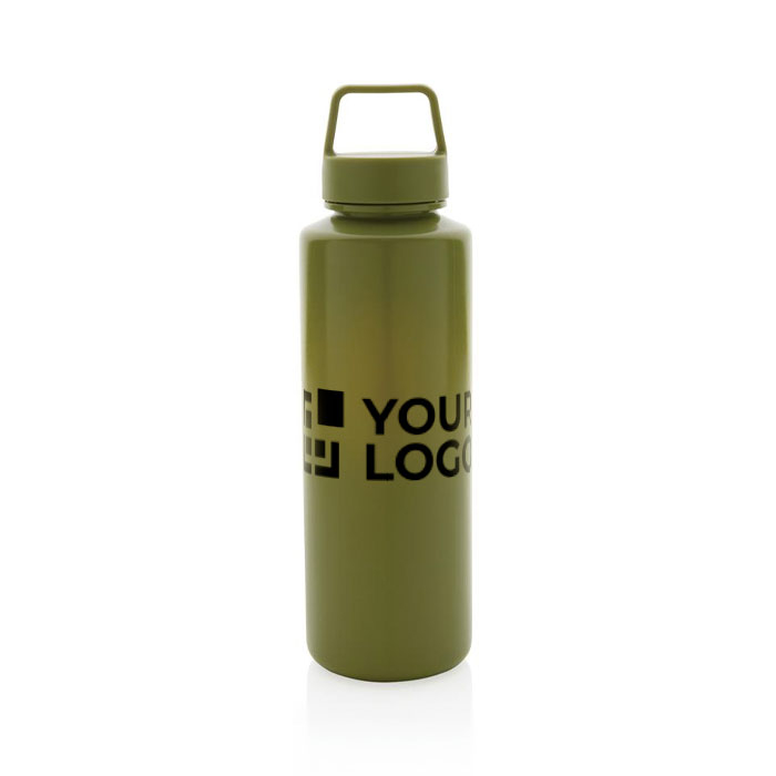 Branded recycled plastic bottle with handle, 500 ml