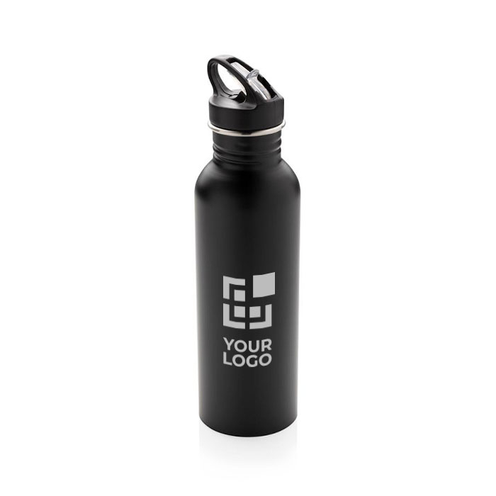 Branded stainless steel bottle with spout, 710 ml