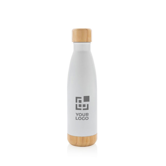 Bottle with bamboo detail on lid and base, 520 ml