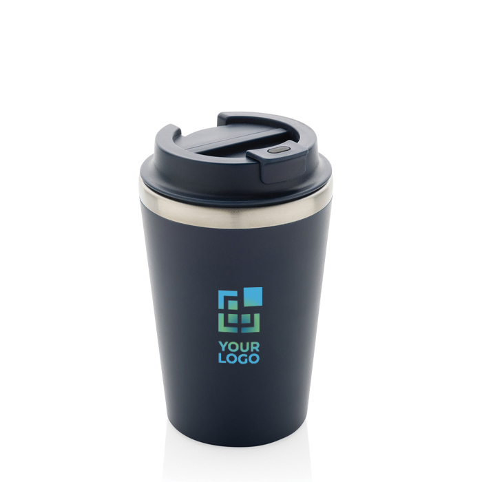Eco-friendly double-wall thermal mug with anti-drip lid, 350 ml
