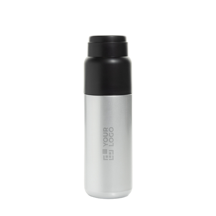 Vacuum insulated anti-drip flask with integrated cup 500 ml