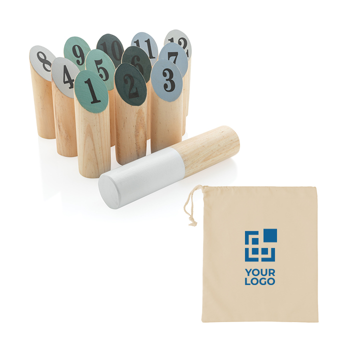 Wooden scatter game set for promotional gifting