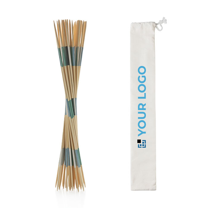 Giant Mikado game set in cotton presentation pouch