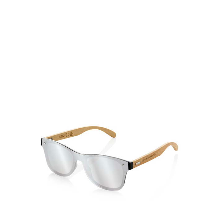 Eco sunglasses with bamboo arms and mirrored lenses, UV400