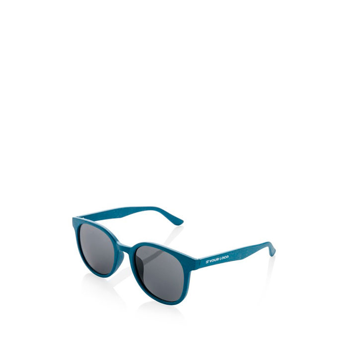 Retro straw-fibre sunglasses with UV400 protection
