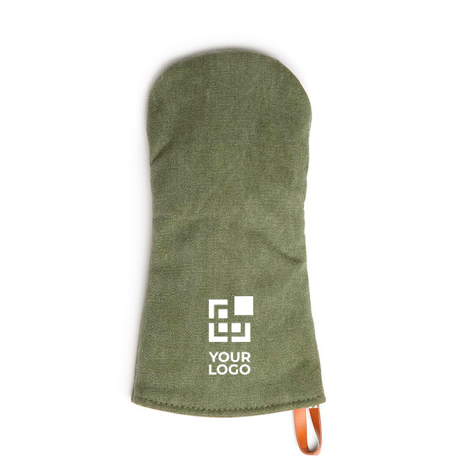 Cotton oven mitt for left- and right-handed use