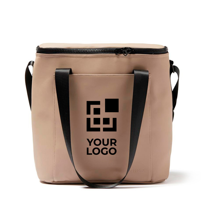 Water-resistant synthetic leather cooler bag
