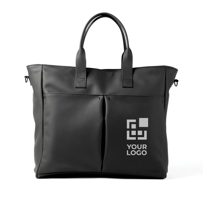 Quality tote bag with handles and laptop strap