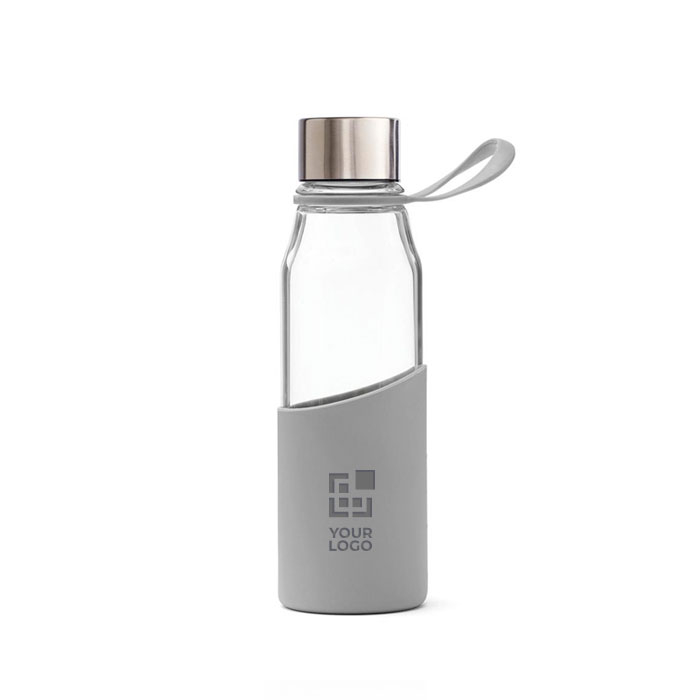 Borosilicate glass bottle with sleeve, 550 ml