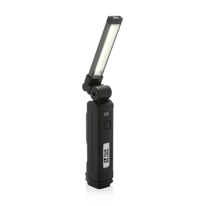 Rotating work light in recycled plastic with 360° magnet