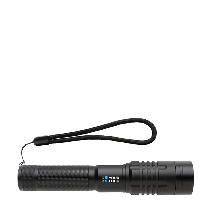 Custom aluminium USB rechargeable flashlight