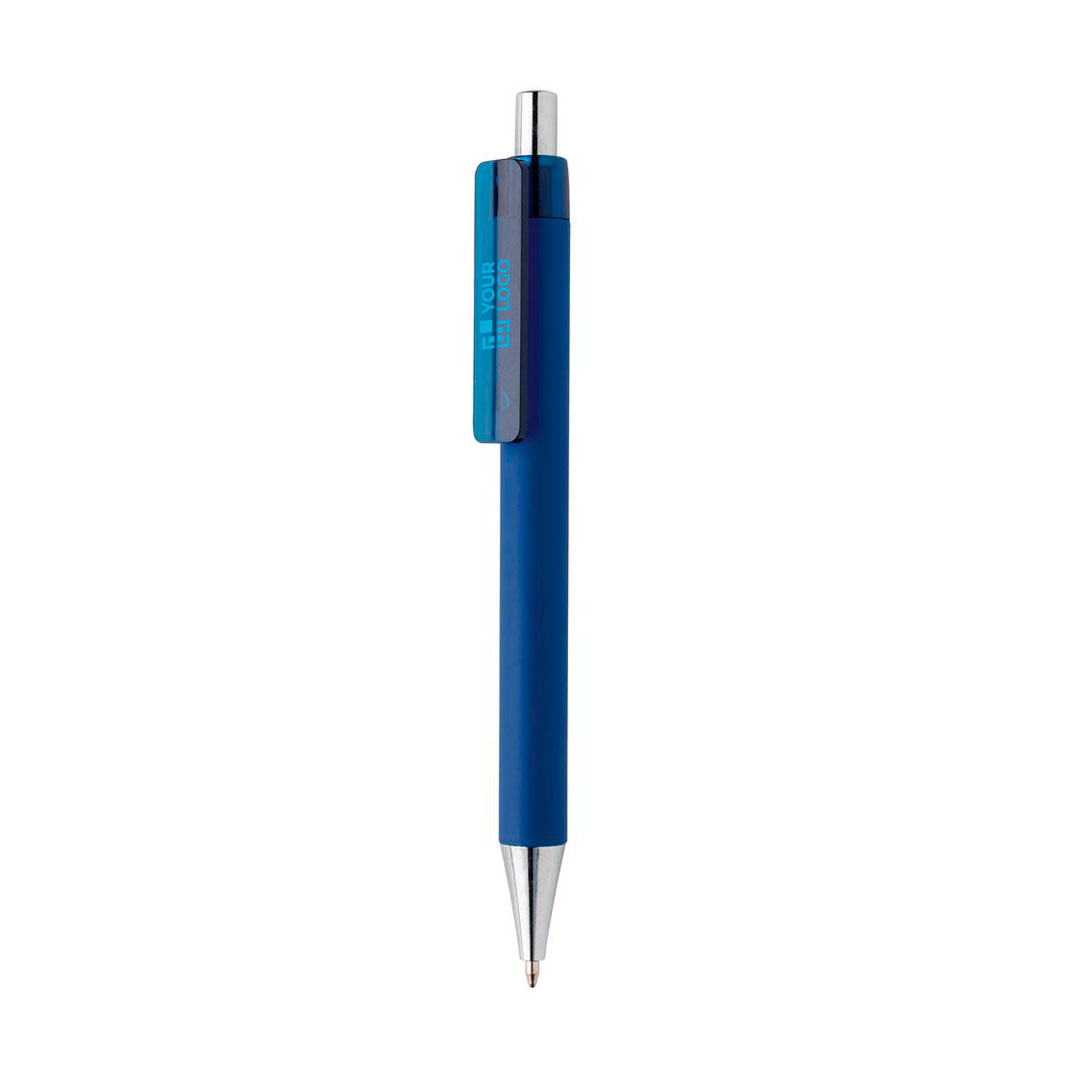 Budget pen with modern design, blue ink, Dokumental®