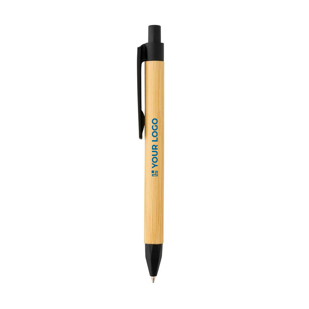 Promotional recycled paper pen with blue ink