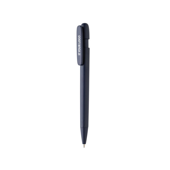 Recycled plastic pen with 1 km writing capacity, blue ink