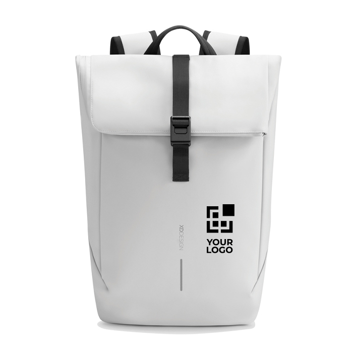 Multipurpose backpack with water-resistant fabric and flap, 16" laptop