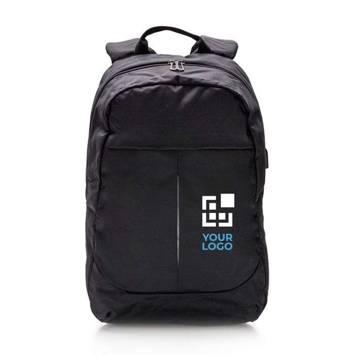 600D polyester laptop backpack with USB port, 15", Oslo