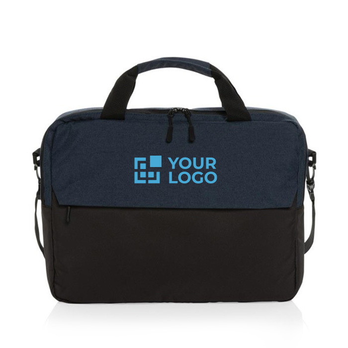RPET laptop briefcase with multiple interior pockets, 15.6"