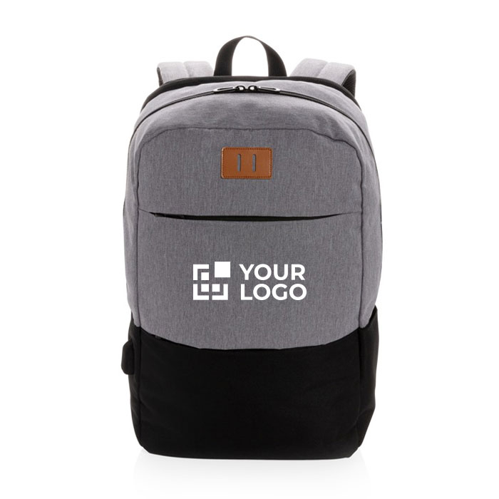 Durable fabric backpack with RFID and USB, 15.6" laptop, Smart