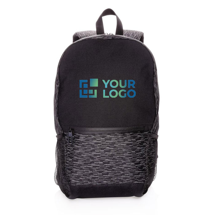 Recycled reflective laptop backpack, 15.6"