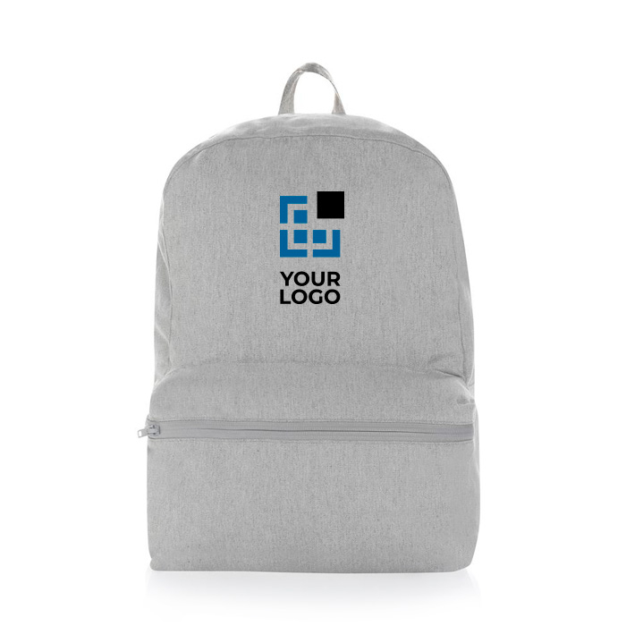 Undyed personalised recycled canvas backpack, 285 g/m²