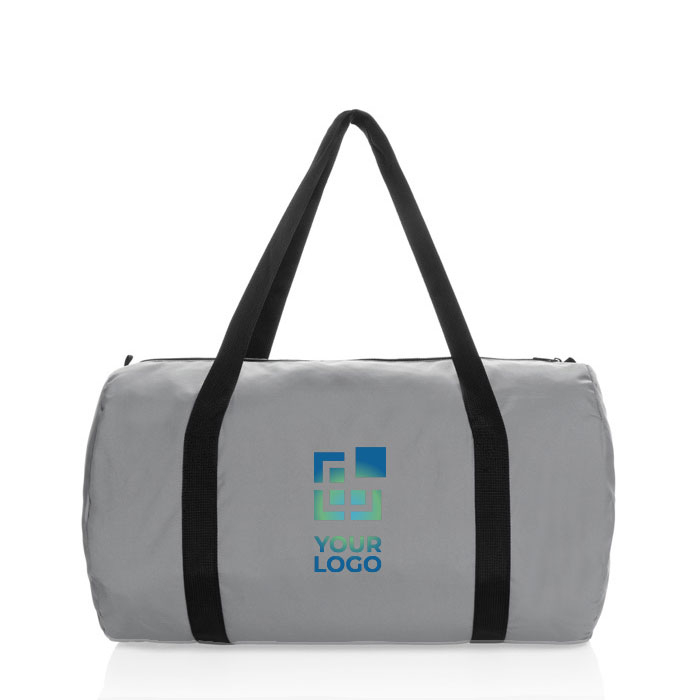 Foldable RPET sports bag with storage pouch