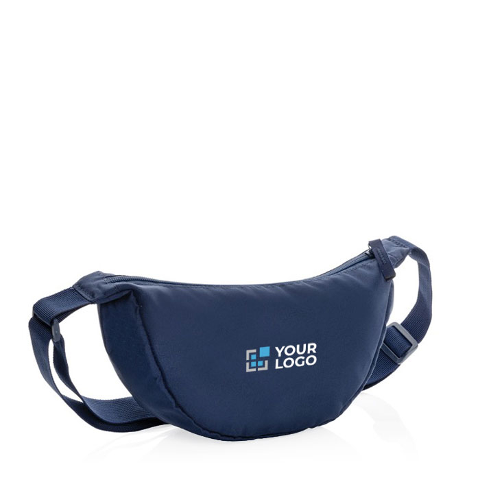 Adjustable crossbody bag in recycled polyester with large compartment