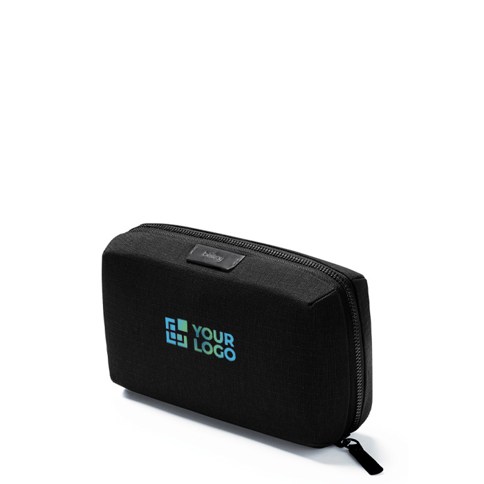 Promotional tech organiser pouch with zip closure