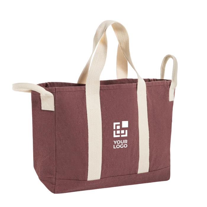 Recycled canvas beach bag with washed finish 400 g/m²