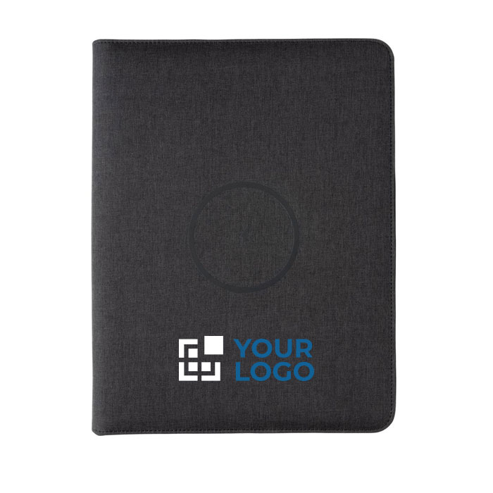 A4 portfolio with charger, notepad and compartments